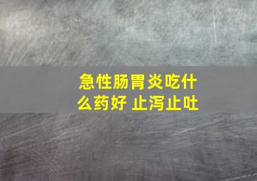 急性肠胃炎吃什么药好 止泻止吐